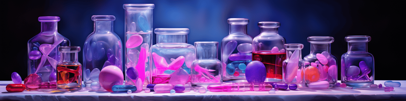 image of different drug pills on a surface