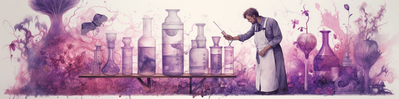 image of a doctor in a lab doing drug, clinical research