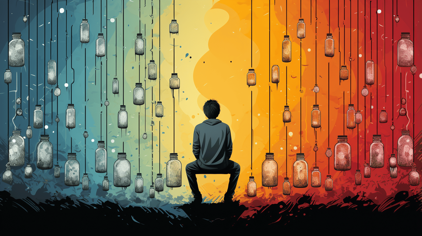 abstract image of a patient experiencing side effect