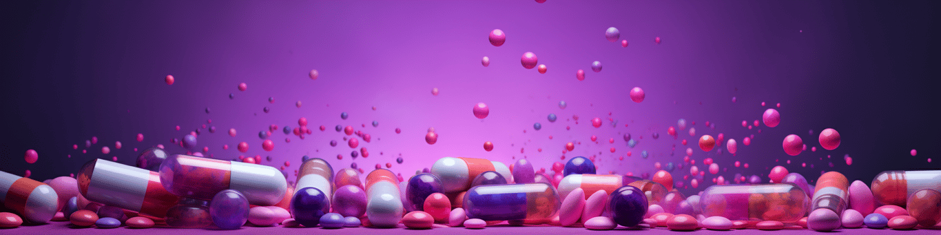 image of different drug pills on a surface