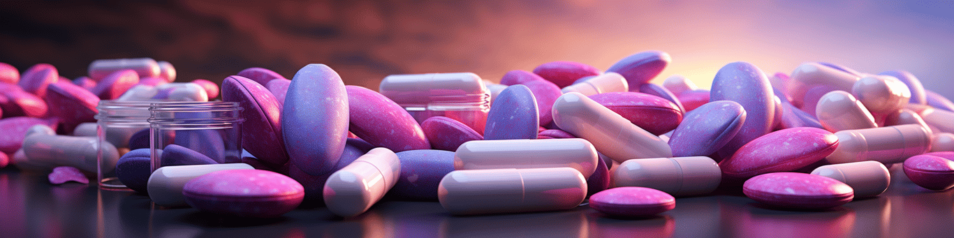 image of different drug pills on a surface