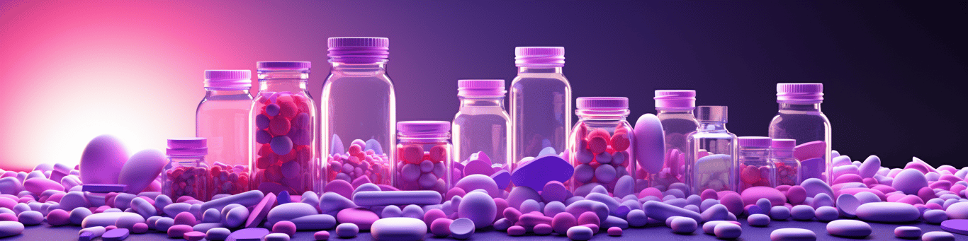 image of different drug pills on a surface