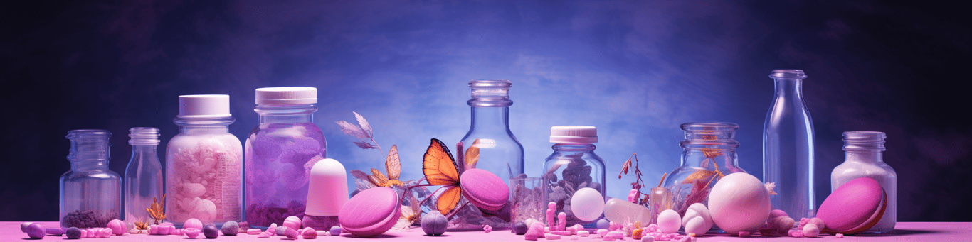 image of different drug pills on a surface