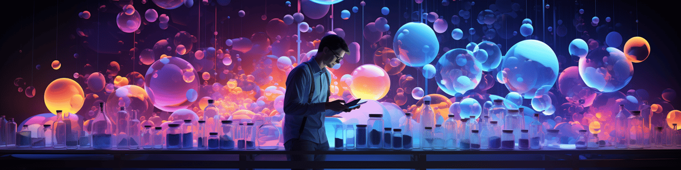 image of a doctor in a lab doing drug, clinical research