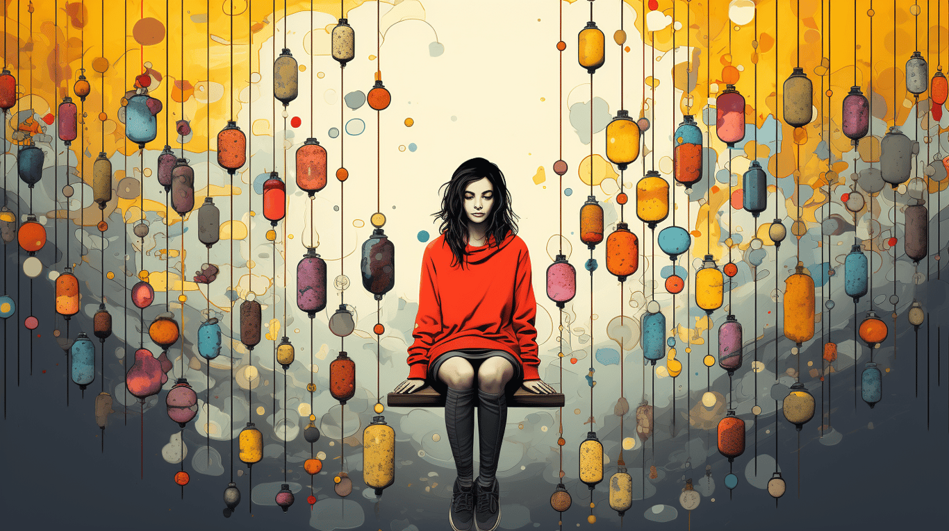 abstract image of a patient experiencing side effect