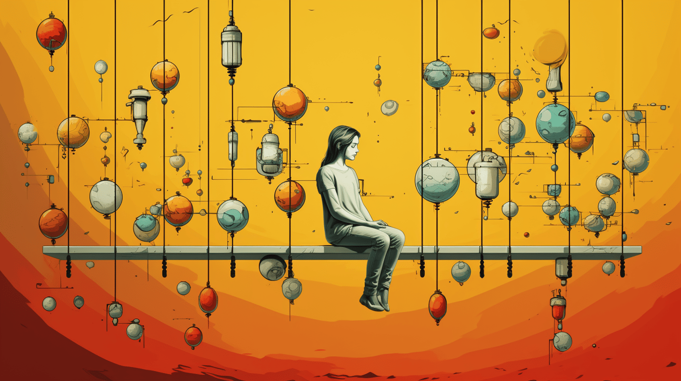 abstract image of a patient experiencing side effect