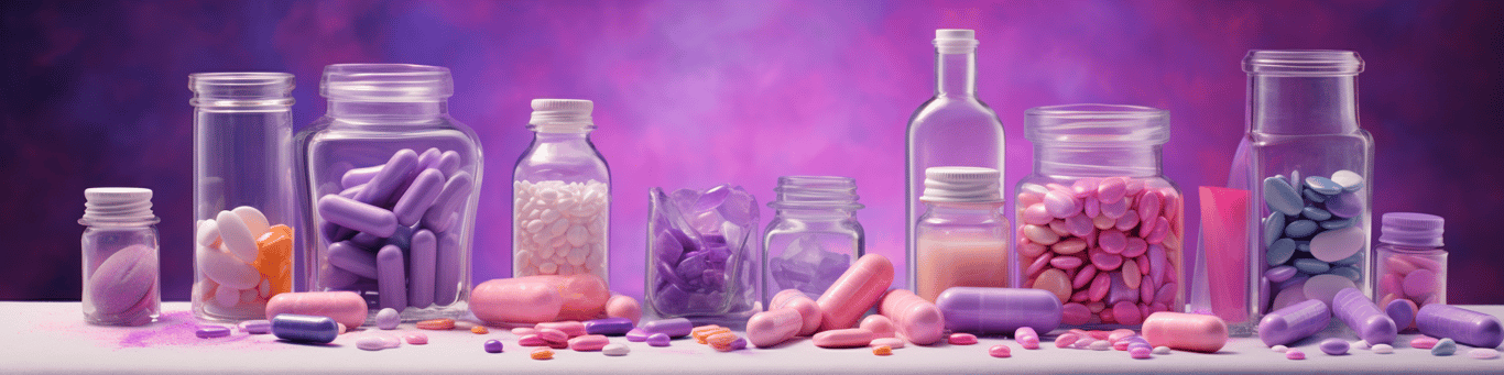 image of different drug pills on a surface