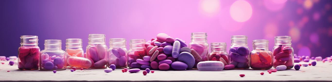 image of different drug pills on a surface