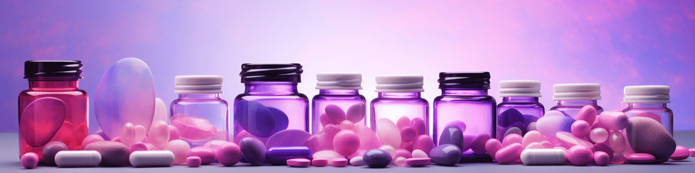 image of different drug pills on a surface