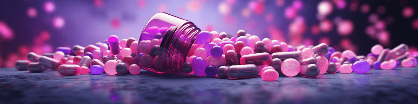 image of different drug pills on a surface