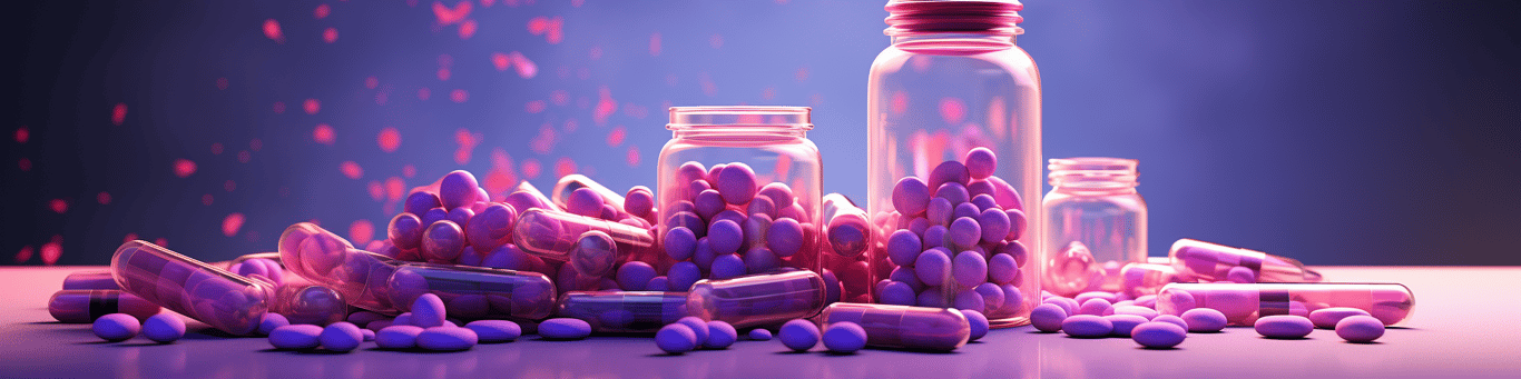 image of different drug pills on a surface