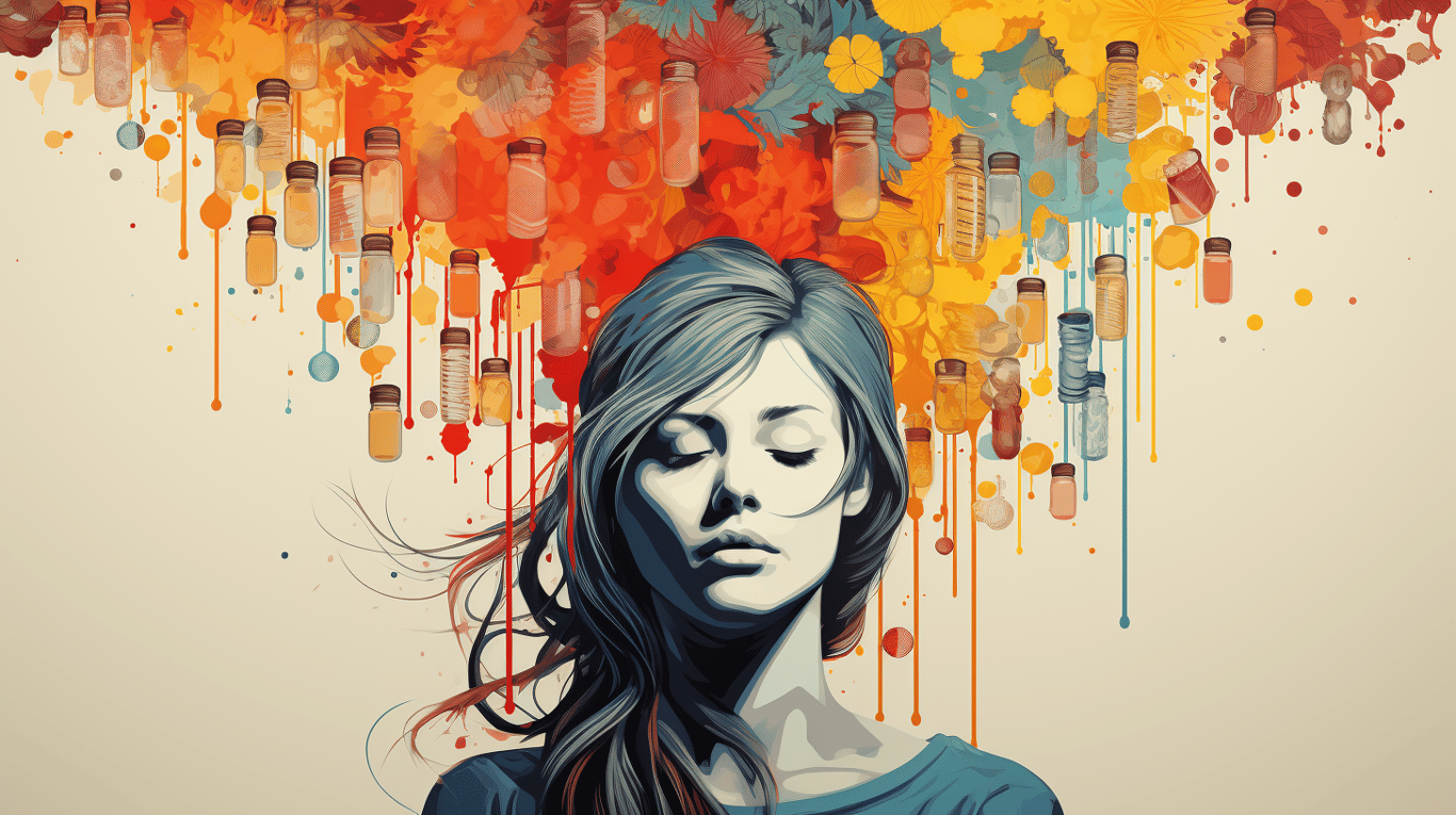 abstract image of a patient experiencing side effect