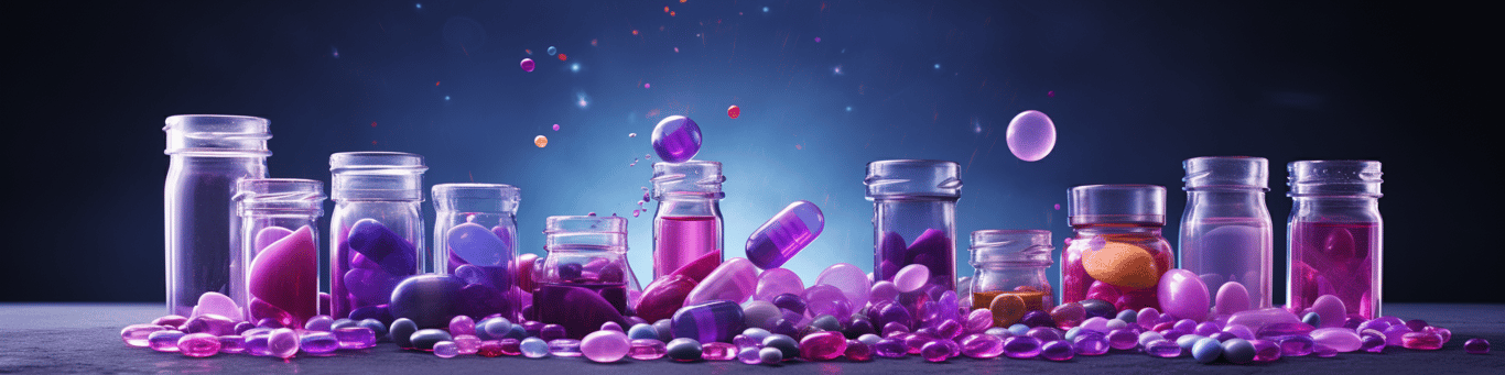 image of different drug pills on a surface