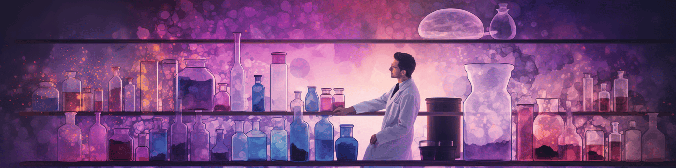 image of a doctor in a lab doing drug, clinical research