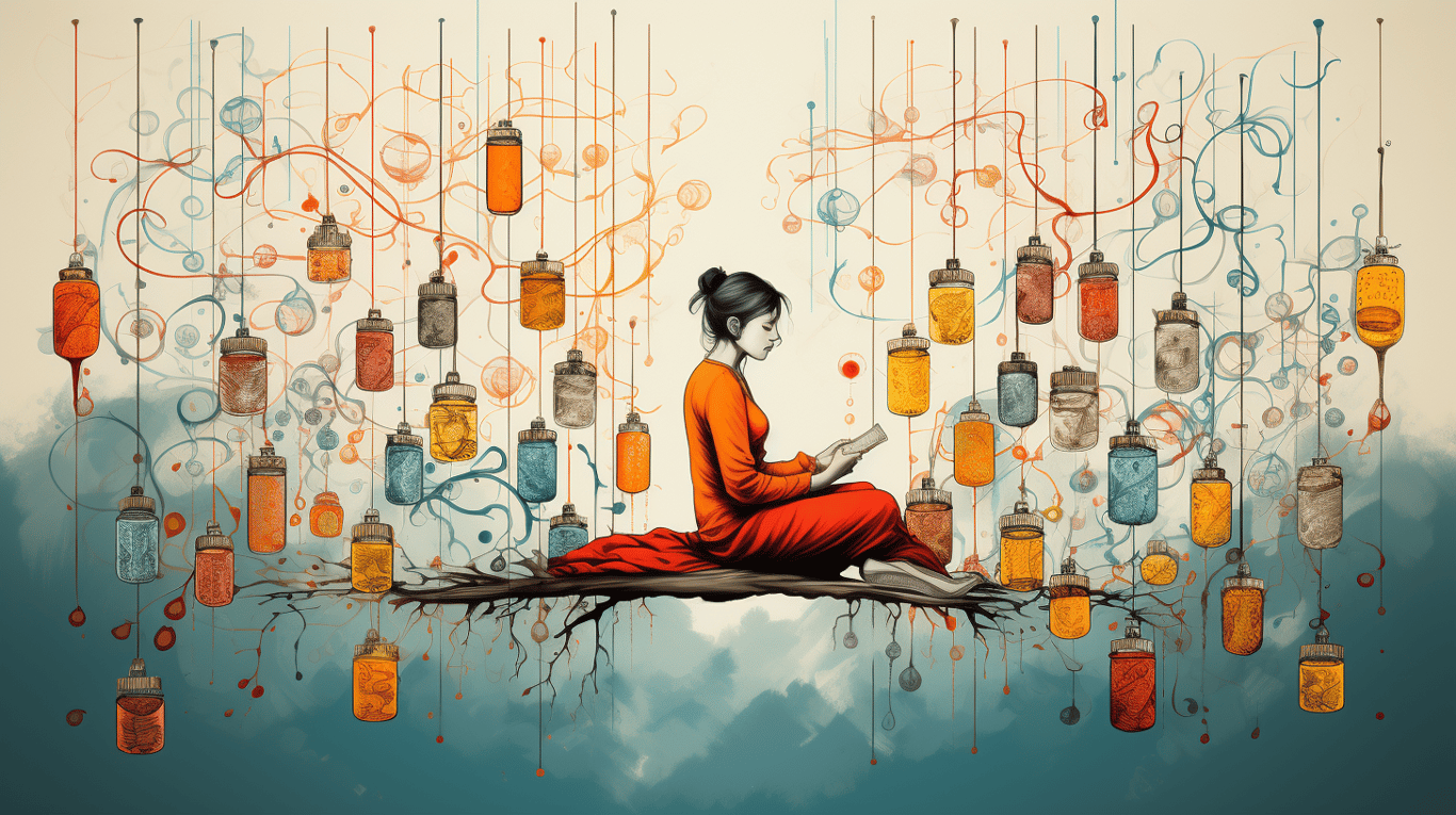 abstract image of a patient experiencing side effect