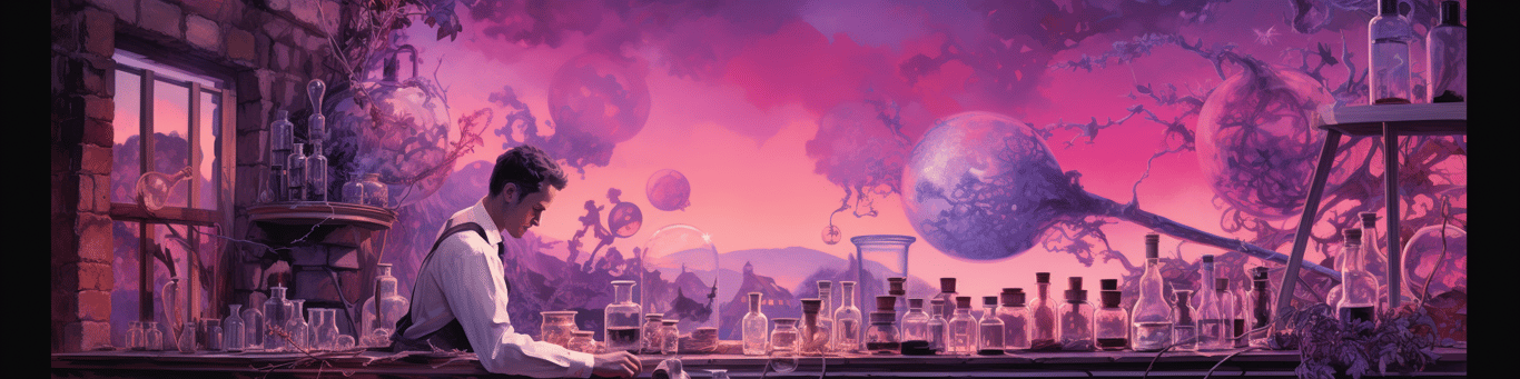 image of a doctor in a lab doing drug, clinical research