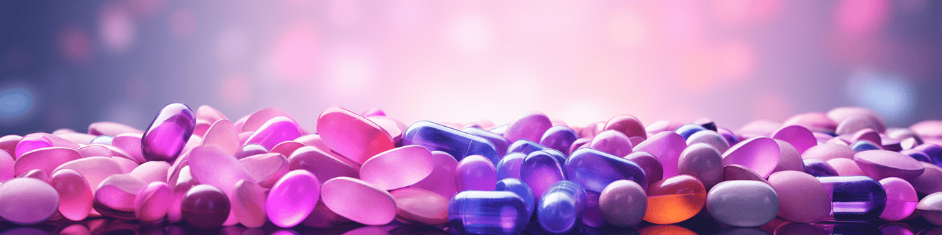 image of different drug pills on a surface