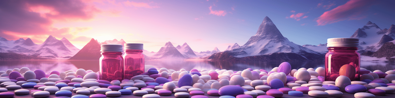 image of different drug pills on a surface