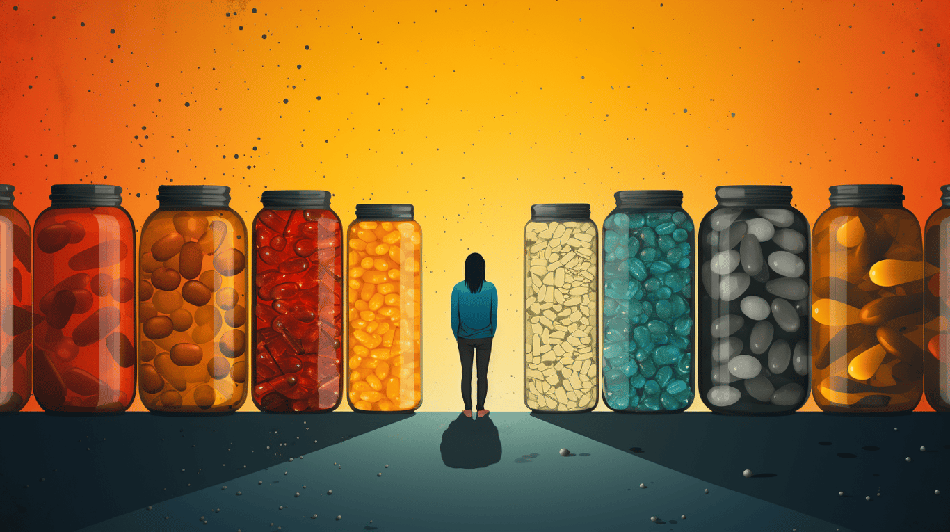 abstract image of a patient experiencing side effect