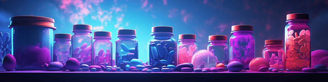 image of different drug pills on a surface