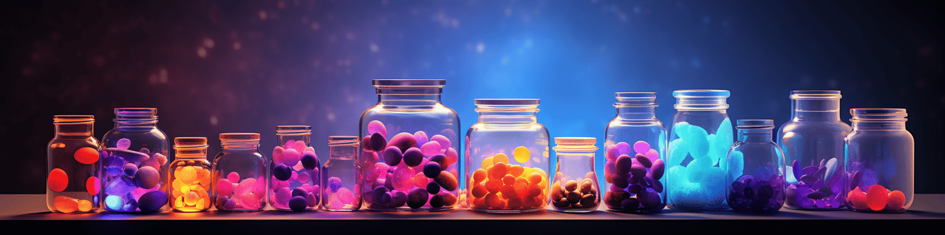 image of different drug pills on a surface