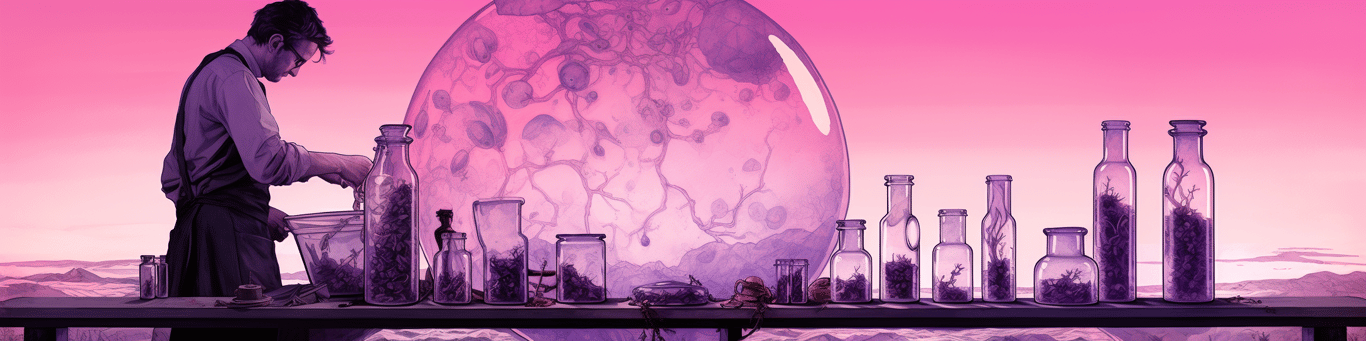 image of a doctor in a lab doing drug, clinical research