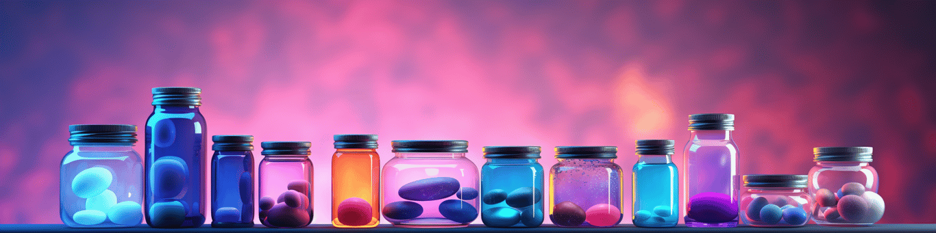 image of different drug pills on a surface