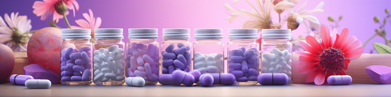 image of different drug pills on a surface