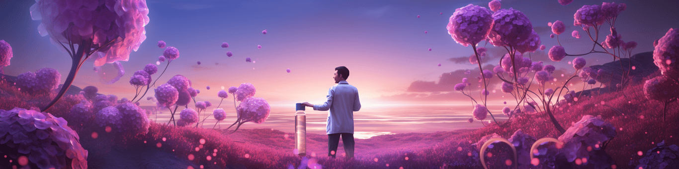 image of a doctor in a lab doing drug, clinical research