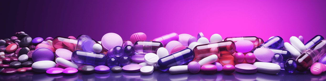 image of different drug pills on a surface