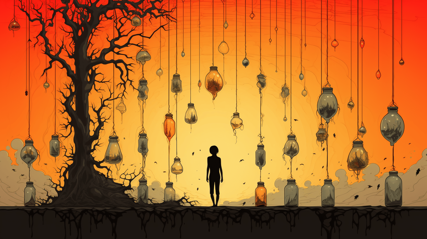 abstract image of a patient experiencing side effect