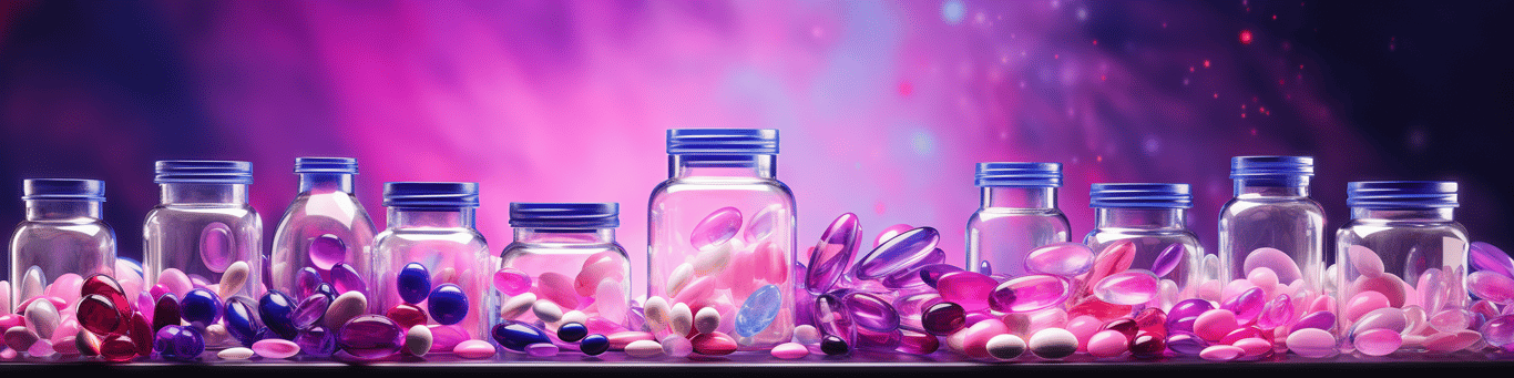 image of different drug pills on a surface