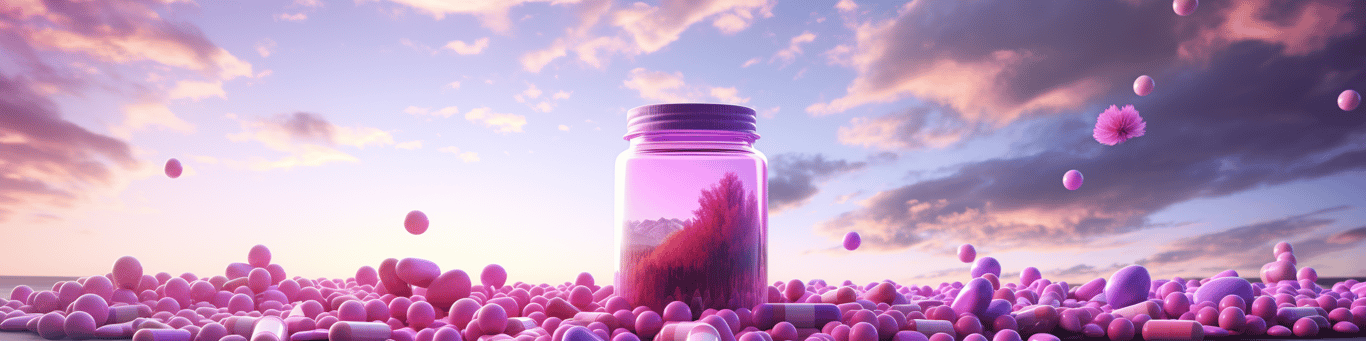 image of different drug pills on a surface