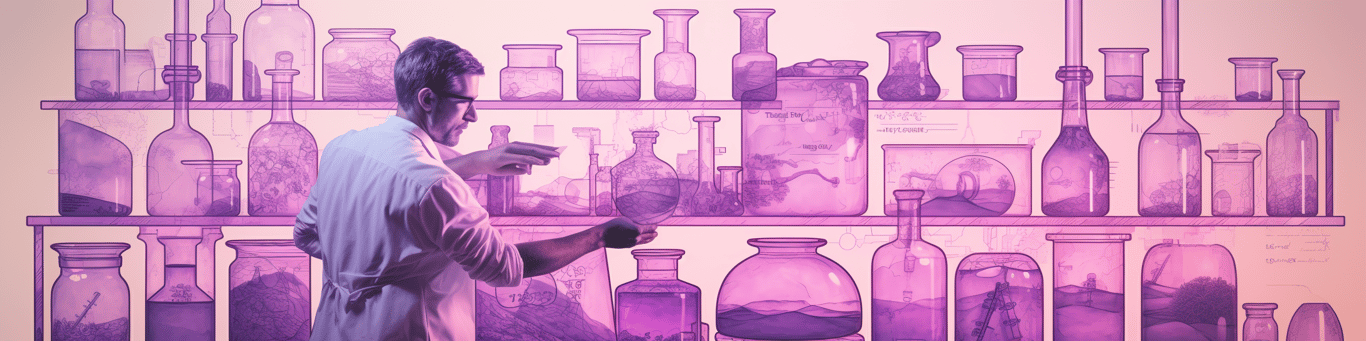 image of a doctor in a lab doing drug, clinical research