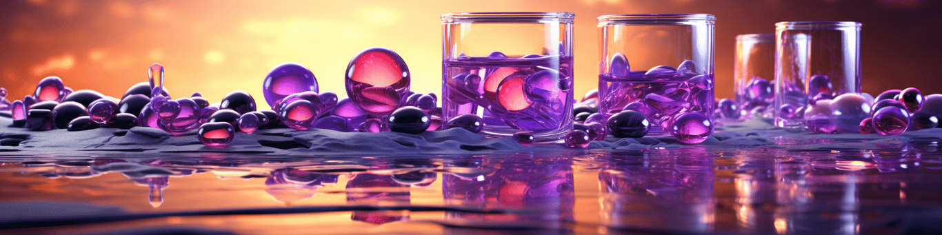 image of drug pills surrounding a glass of water symbolizing drug consumption