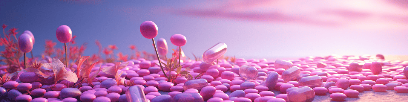 image of different drug pills on a surface