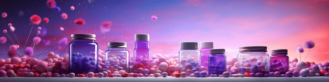 image of different drug pills on a surface