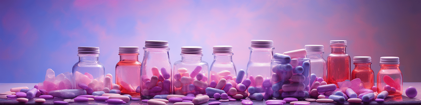 image of different drug pills on a surface