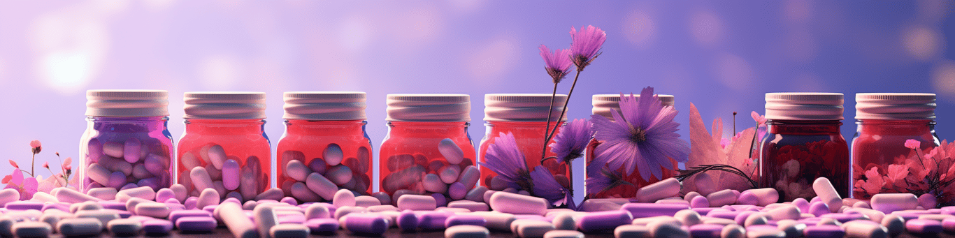 image of different drug pills on a surface