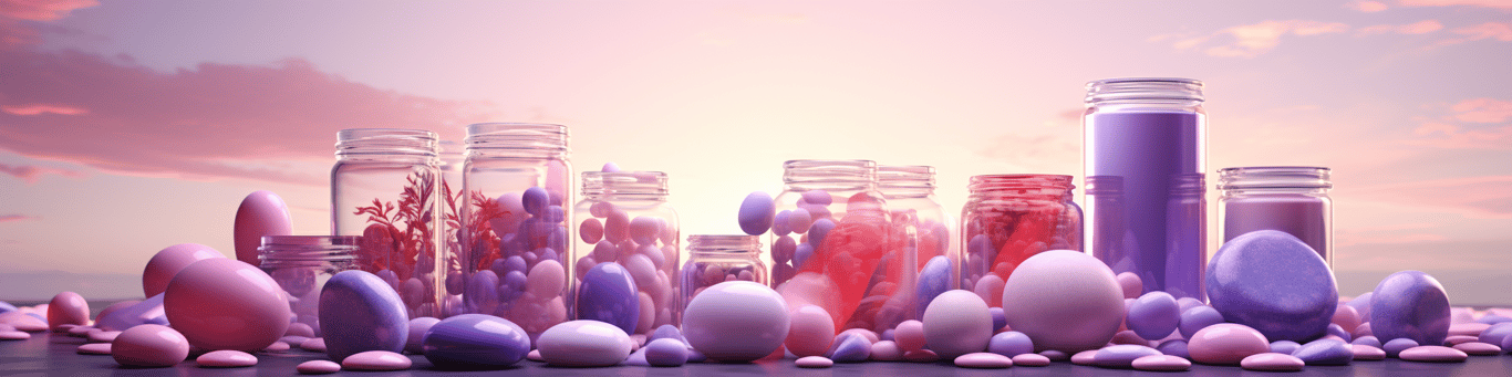 image of different drug pills on a surface