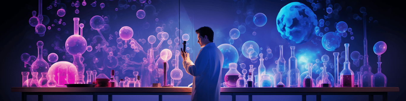 image of a doctor in a lab doing drug, clinical research