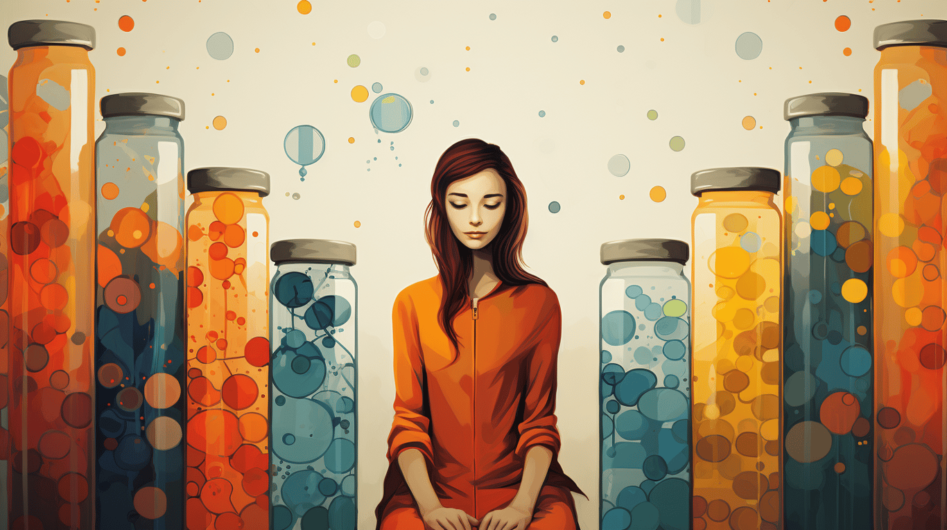 abstract image of a patient experiencing side effect