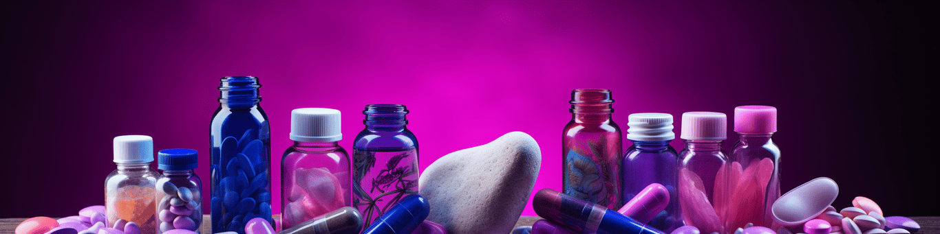 image of different drug pills on a surface