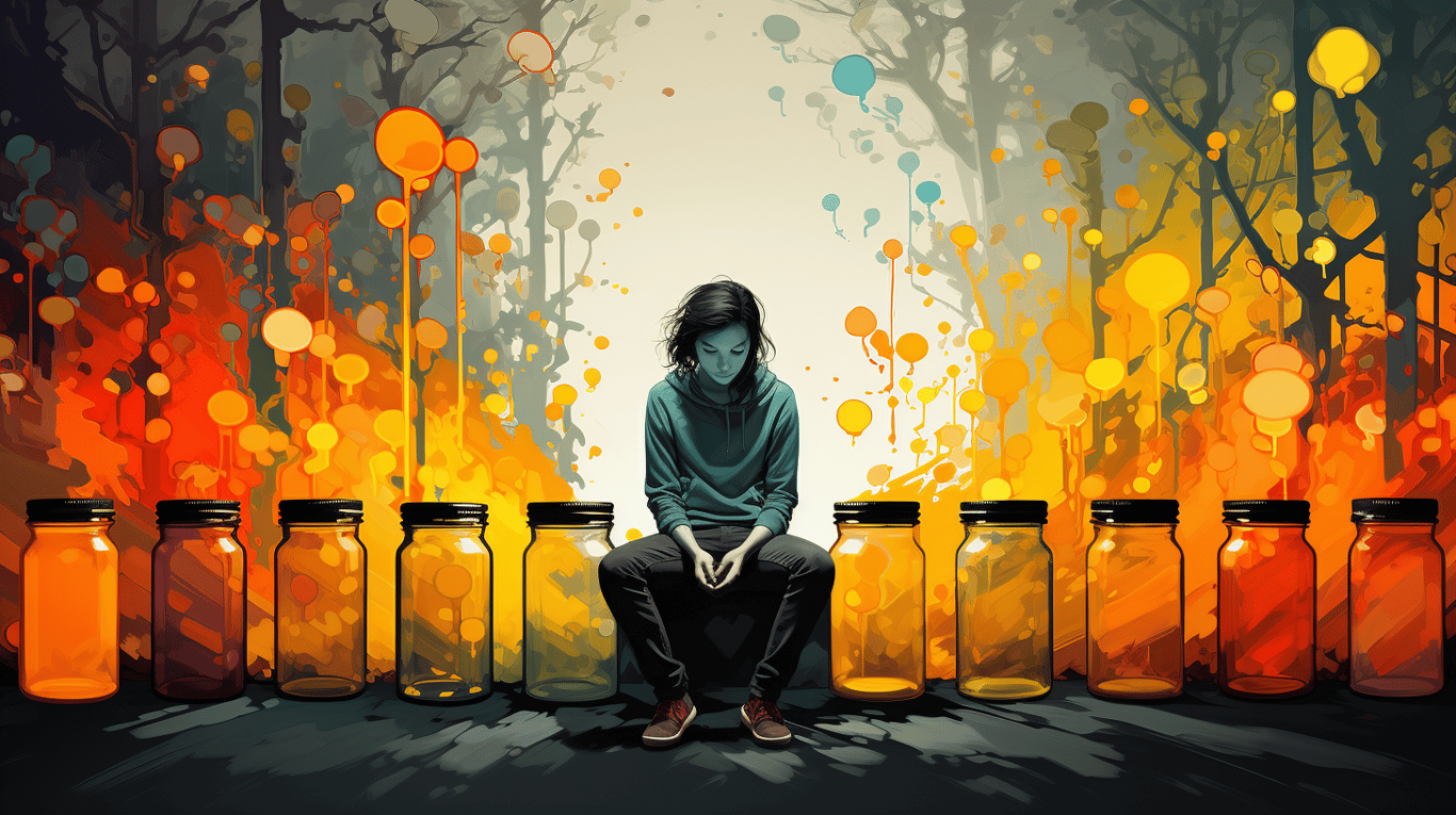 abstract image of a patient experiencing side effect