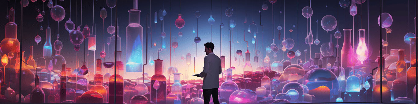 image of a doctor in a lab doing drug, clinical research