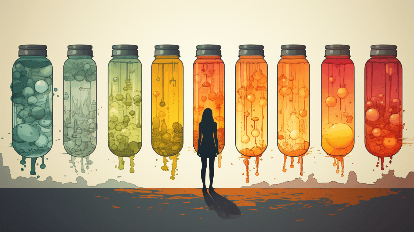 abstract image of a patient experiencing side effect