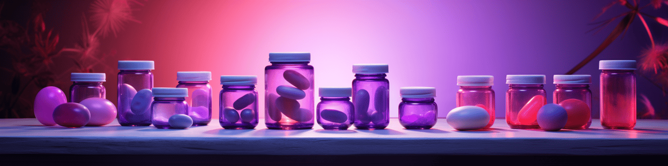 image of different drug pills on a surface