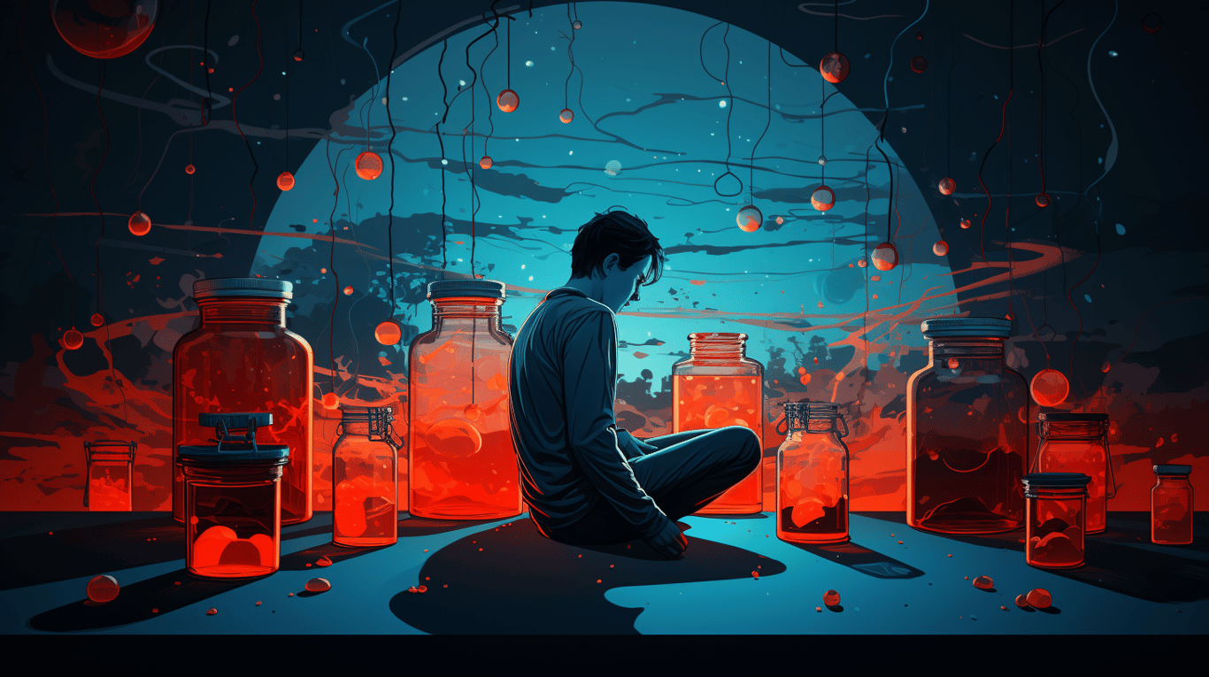 abstract image of a patient experiencing side effect