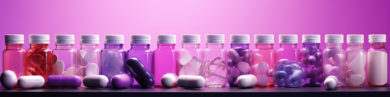 image of different drug pills on a surface