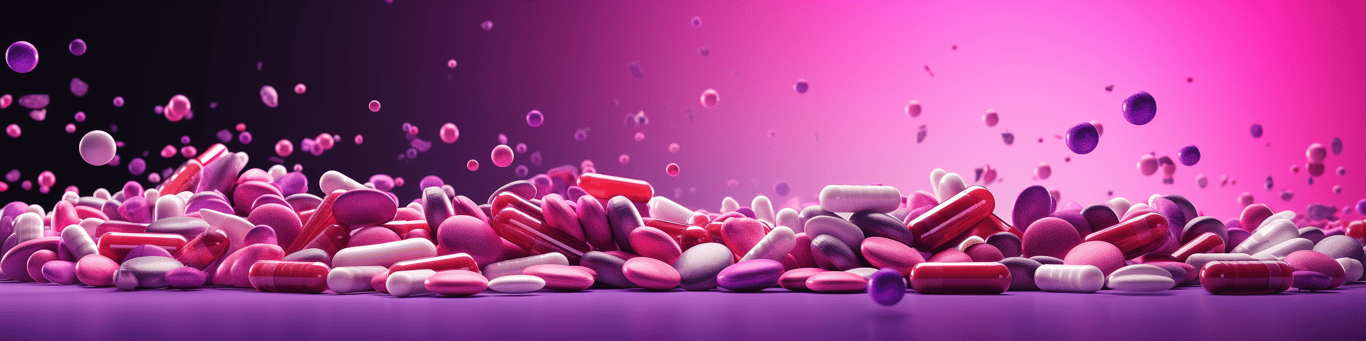 image of different drug pills on a surface